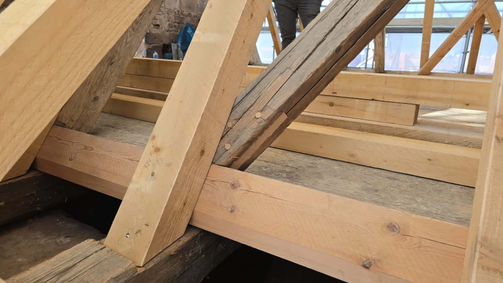 Levage : Positionnement de l'entrait principal